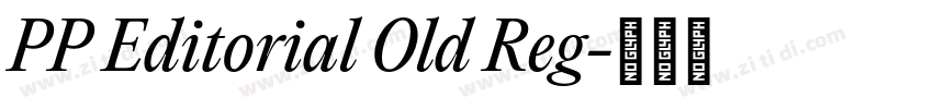 PP Editorial Old Reg字体转换